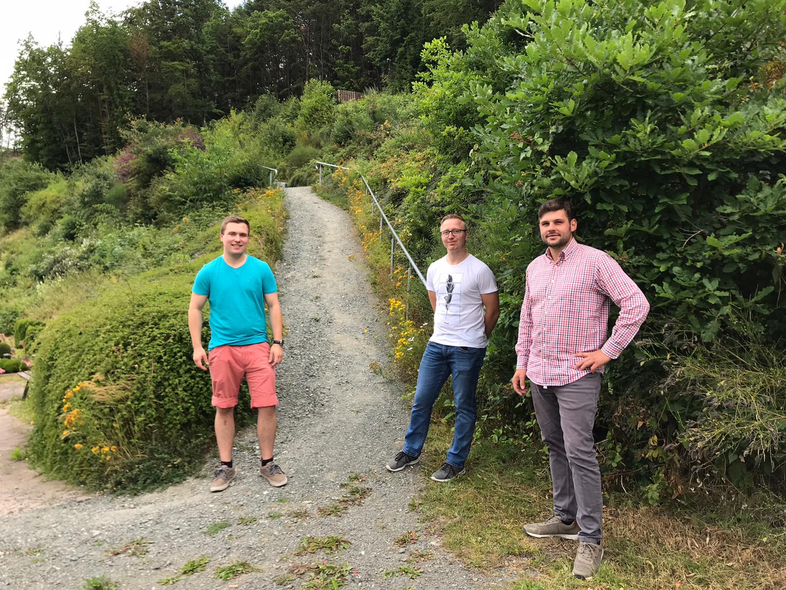 vlnr. Dominik Harbeke, Jens Schnorbus, Enrico Eppner