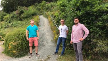 vlnr. Dominik Harbeke, Jens Schnorbus, Enrico Eppner